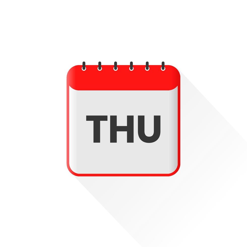 Calendar showing Thursday